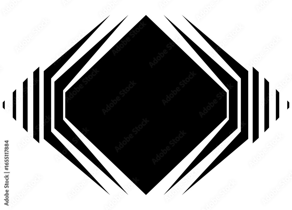 Poster striped vector pattern. black rectangle on white background black and white design element. sport ve