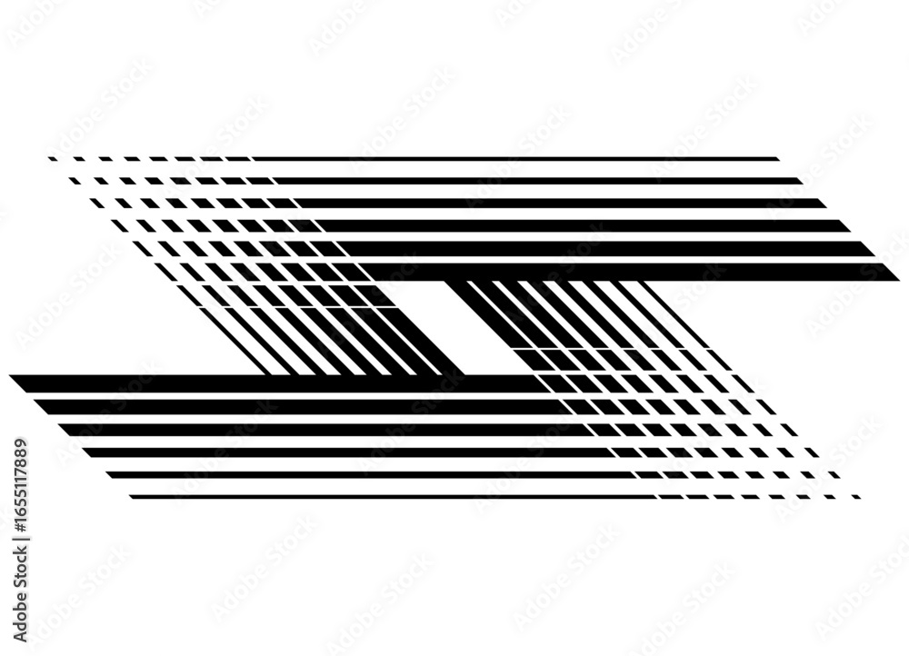 Poster abstract vector pattern of black lines on white background black and white design element. sports ve