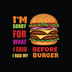 BURGER T SHIRT DESIGN