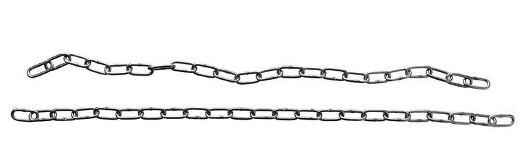 Metal chains isolated on white background