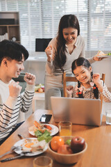 Family spends their free time together