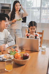 Family spends their free time together