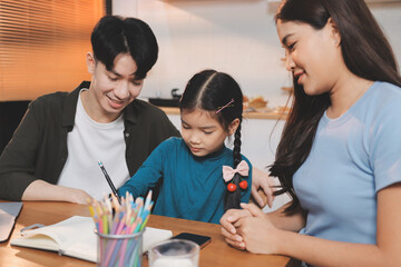 Family spends their free time together