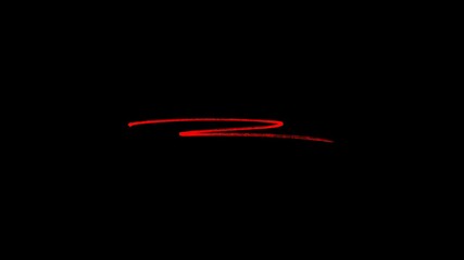 Red brush stroke underline highlight line animation with alpha channel, scribble doodle transparent background video - Powered by Adobe