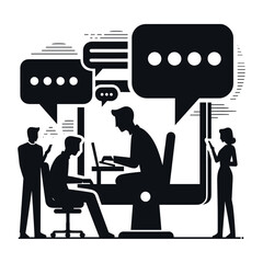  Live Chat Vector Design