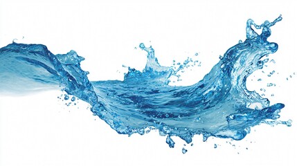 Vibrant Water Splash on White Background for Creative Designs