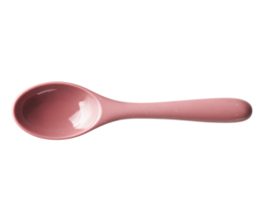 Pink spoon on a a transparent background