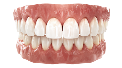 3D render of perfect healthy human teeth and gums
