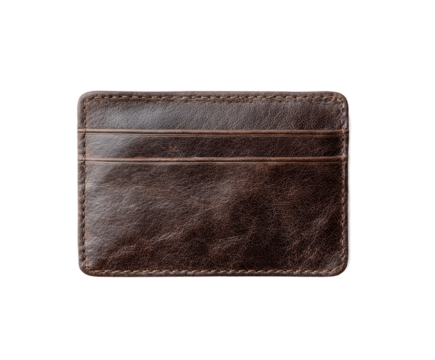 Brown wallet on a transparent background