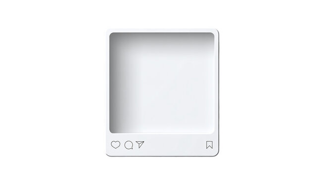 Clean social media post frame with editable interface design for Instagram - isolated on transparent background  - Powered by Adobe