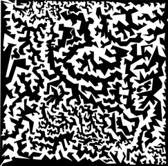 Wallpaper with Geometric patterns.Silhouette irregular shapes.
Various geometric shapes. Black and white color.Seamless texture.