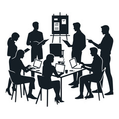 People Working Together On Projects Vector Design