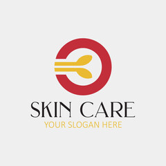 beauty natural skin care logo design vector