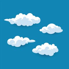 Cartoon clouds collection