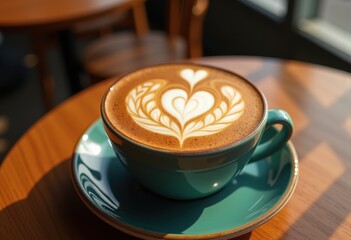 intricate latte art vibrant ceramic cup beautiful ornate design delicate foam shapes coffee artistry barista techniques colorful beverage, pattern, espresso