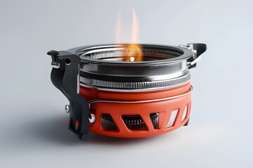 Camping Gear Gas Stove Close-Up