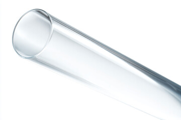 a glass tube with a white background