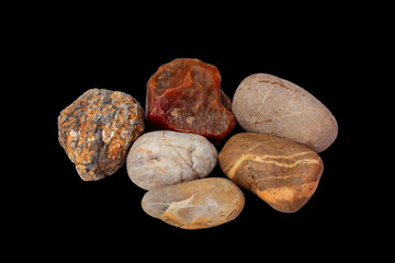 Pile of colorful River Pebbles, Ice Age Deposit from Lower Lusatia, Germany
