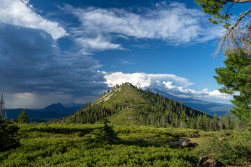 Mount Shasta Snow-Capped Peak with Hiking Trail, Pacific Northwest