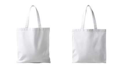 Fabric tote bag mockup with blank branding space - isolated on transparent background 