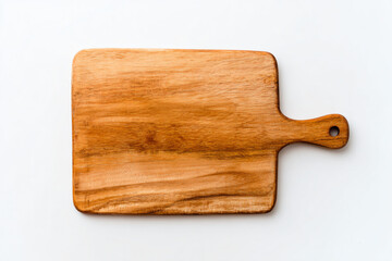 a wooden cutting board with a hole in the middle