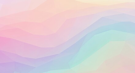 Obraz premium Pastel Rainbow Low Poly Gradient Background: Soft, Dreamy Design for Websites and Branding