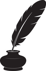 feather and ink bottle icon