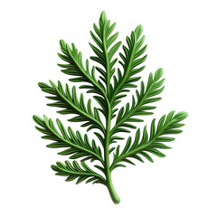 Obraz premium 3d a Green leaves growing on icon branch with a transparent background, perfect for your nature themed projects