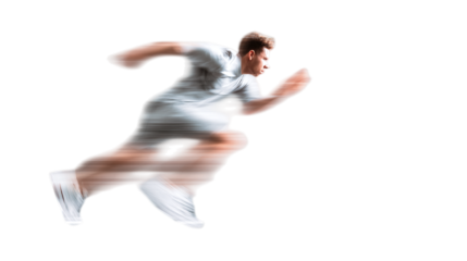 Fast-moving motion blur photo effect template - isolated on transparent background