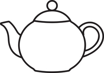 Obraz premium classic premium teapot outline silhouette