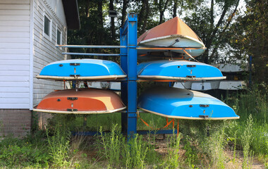 Watersports, kayak, pedal boat, rowing boat, hobby, storage rack