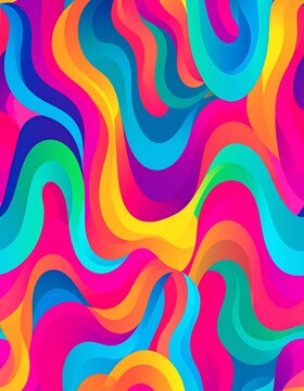Vibrant abstract wavy pattern