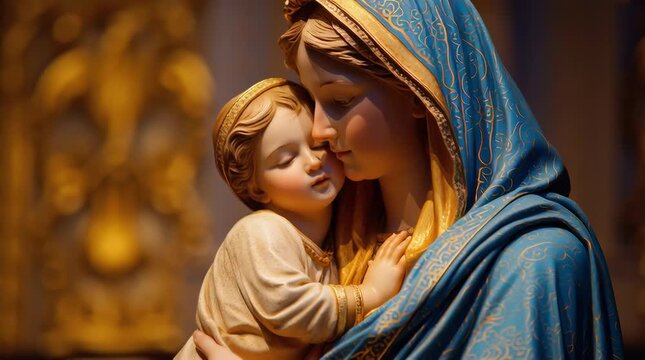 Nativity scene: Virgin Mary and Baby Jesus	
