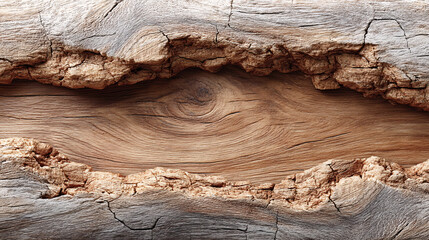 Weathered Wood Texture with Eroded Crack Rustic Natural Background for Design and Crafts