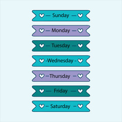 Hand drawn bullet journal elements
