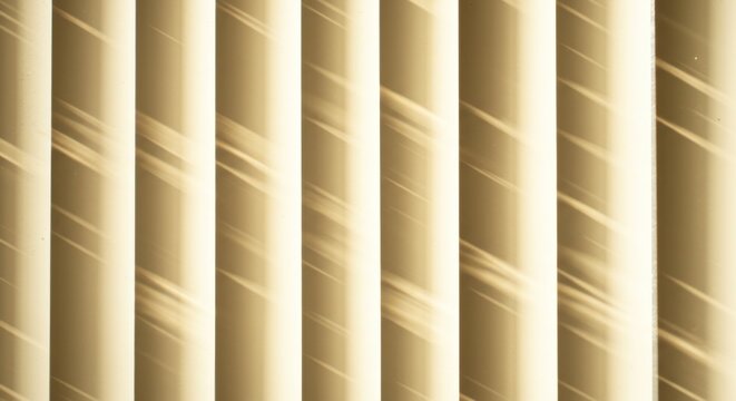 Light and shadow patterns on vertical blinds