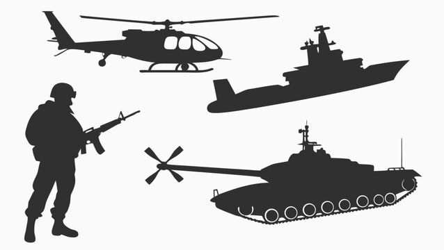Military soldier helicopter tank ship war army weapon combat defense vehicle armed forces equipment force 100 char