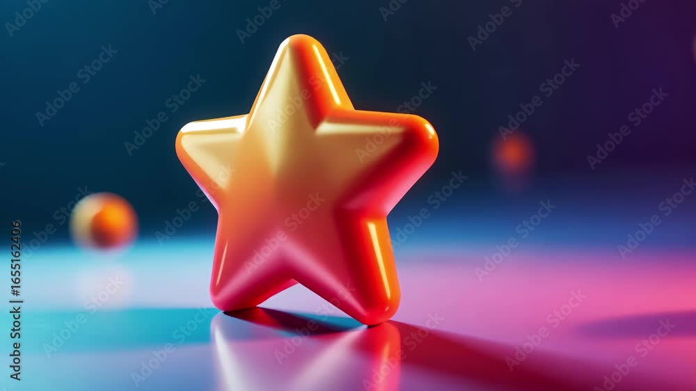 Poster explore vibrant star shape against colorful background with soft lighting in a modern artistic displ