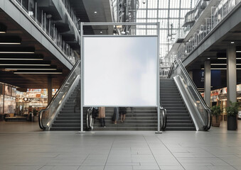 blank Billboard mockup insight, a mall