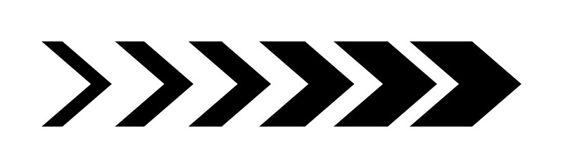 Abstract element in the form of a striped arrow graphic design
