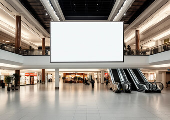 blank Billboard mockup insight, a mall