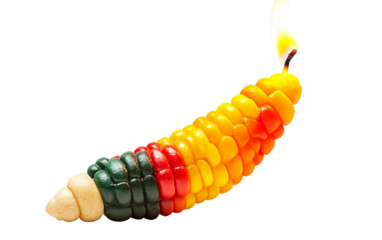 A close up of a traditional Kwanzaa corn symbol representing fertility growth and the blessings of children as an essential element of the seven principles celebration