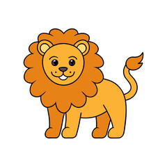 Stylized asiatic lion head silhouette icon on a clean white background perfect for wildlife and conservation projects