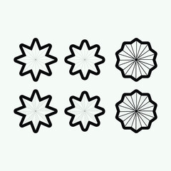 Black and white star collection
