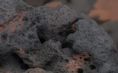 Fototapeta premium Lava Rock Surface with Porous Texture
