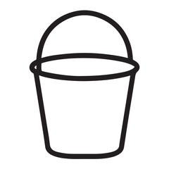 Bucket Icon vector Silhouette Cleaning