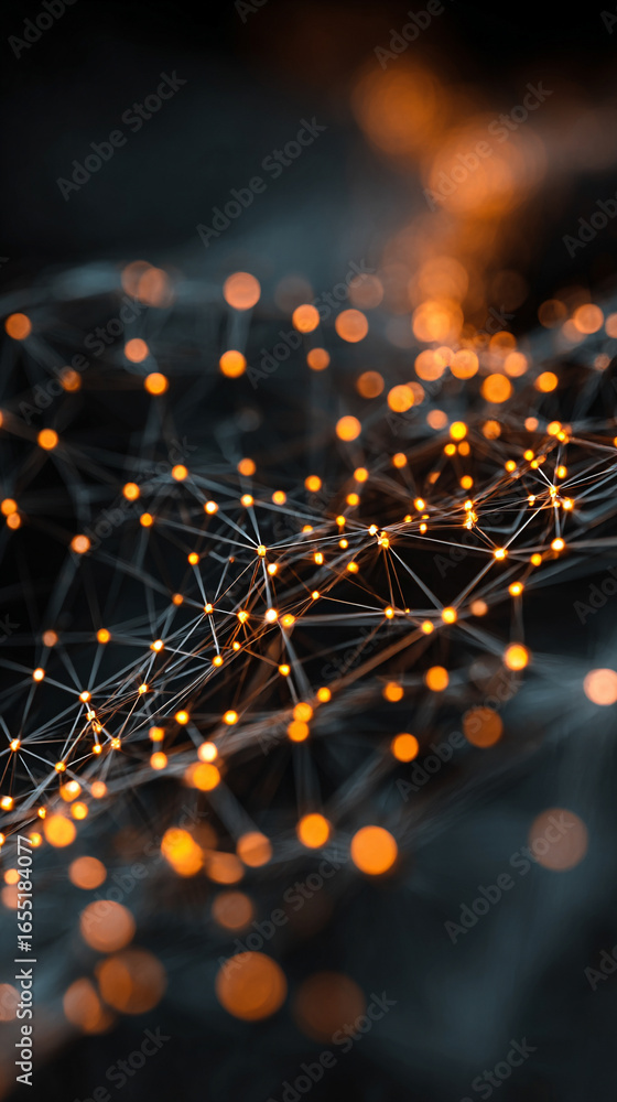 Poster concept of network and internet communication with big data visualization, 3d technology background 