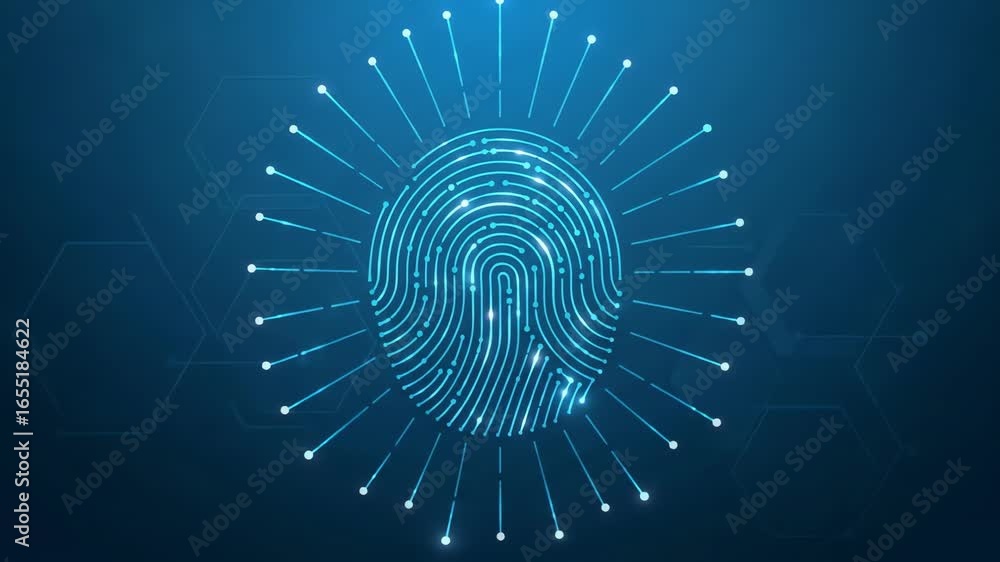 Poster digital fingerprint advanced security technology explained.