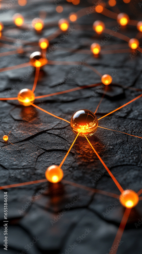 Poster concept of network and internet communication with big data visualization, 3d technology background 