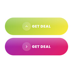 Grab these vibrant gradient buttons saying GET DEAL with unique icons for your next promotion